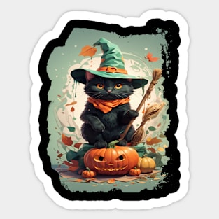 Howl-O-Ween Kitty Cuteness Sticker